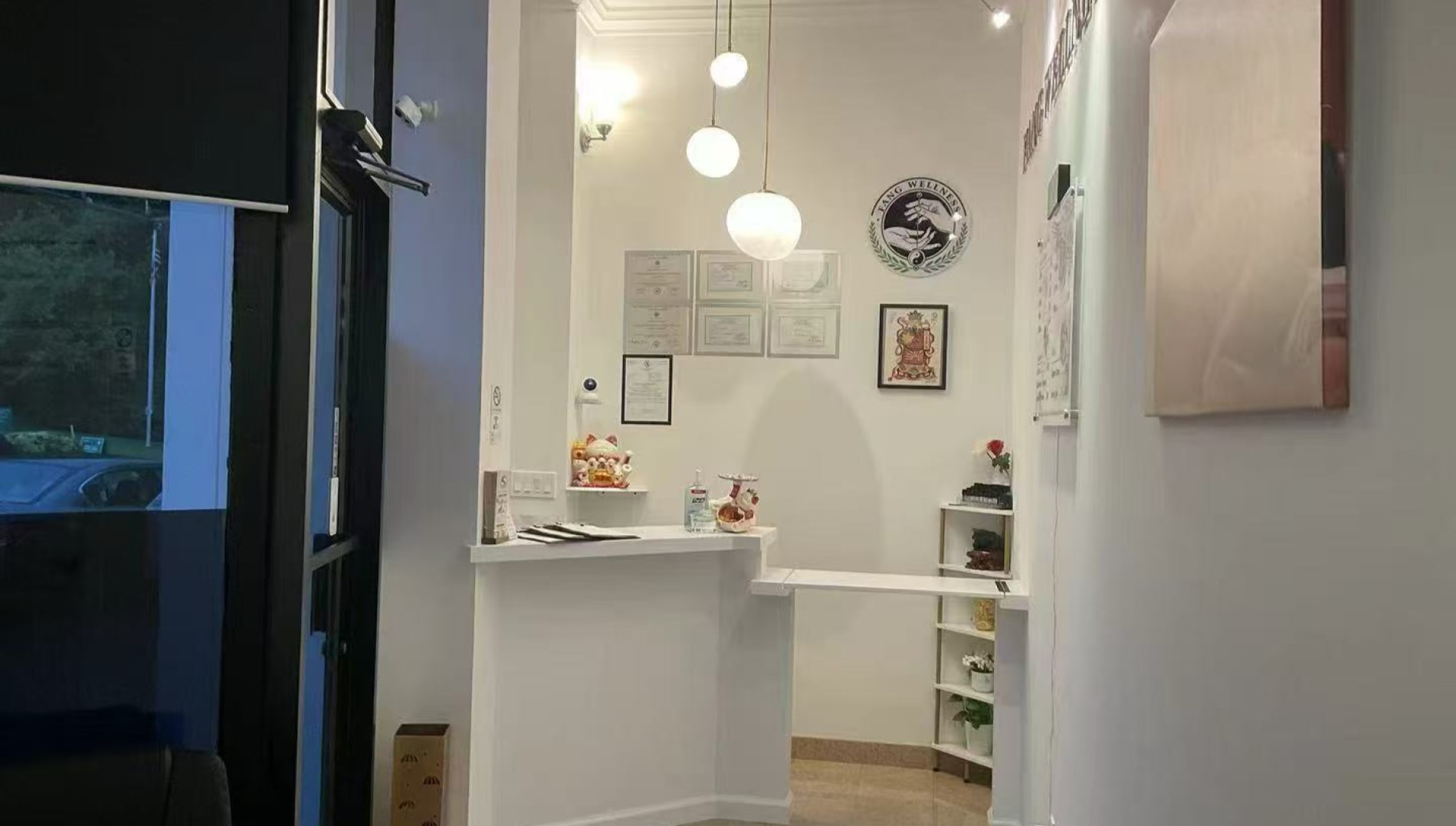 Reception area at Fang Wellness